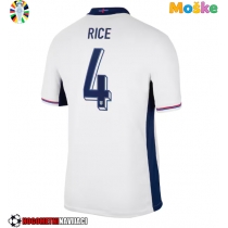 Moške Nogometnih dresov Anglija Declan Rice #4 Domači EP 2024 Kratki rokavi